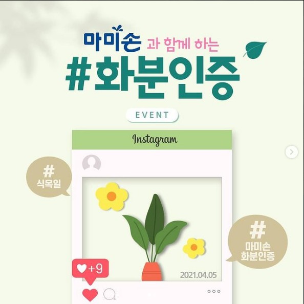 마미손_화분인증이벤트 타이틀이미지
